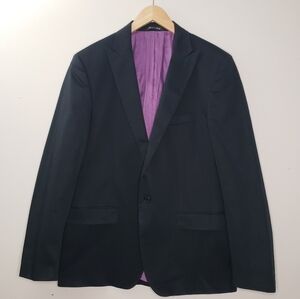 Nove Made in Italy Men Black Suit Jacket Size L